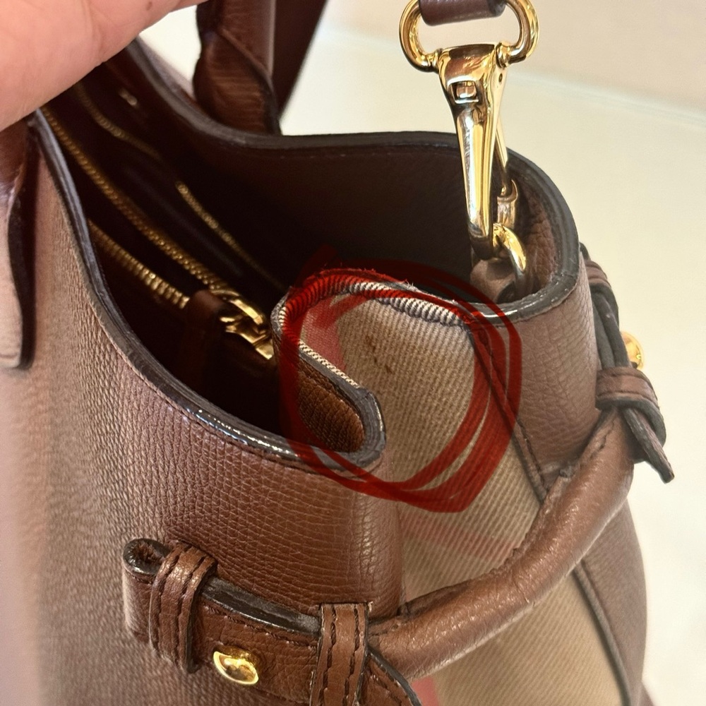 Burberry Large Chestnut Leather Tote - Picture 14 of 14